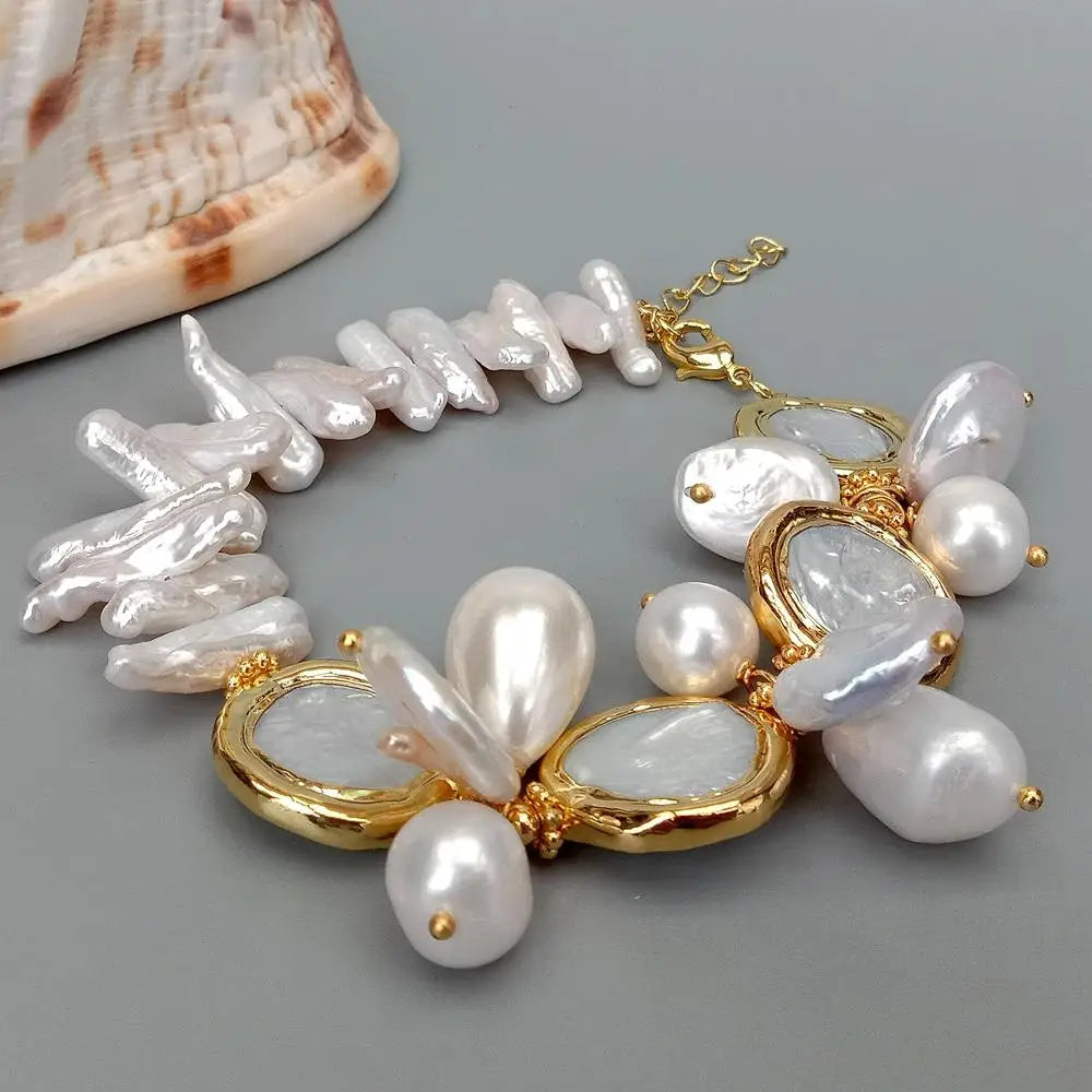 Freshwater Pearl Luxe Bracelet — Biwa, Coin & Keshi