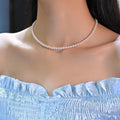 Classic Pearl Choker — Handmade Glass Beads