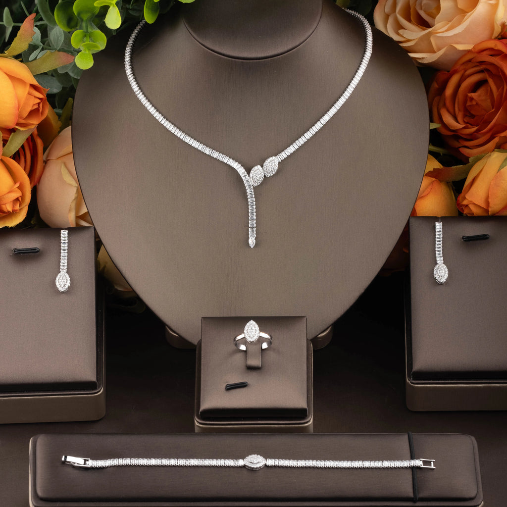 Marquise Cubic Zirconia Jewelry Set