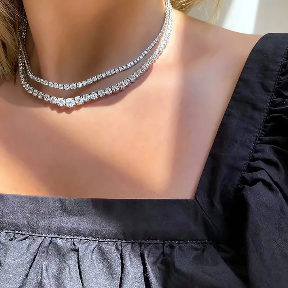 ALINORRA Lumière Moissanite Tennis Necklace