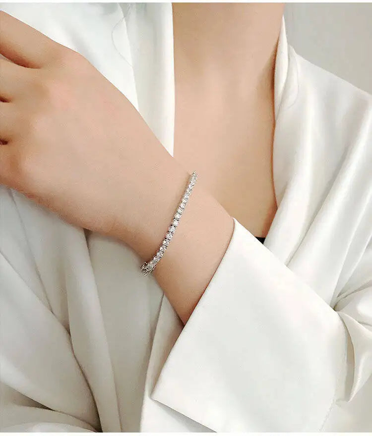 ALINORRA Éclat Moissanite Tennis Bracelet